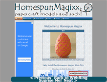 Tablet Screenshot of homespunmagixx.com